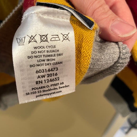 1.5-2 striped Polarn O. Pyret button down sweater - Picture 5 of 6